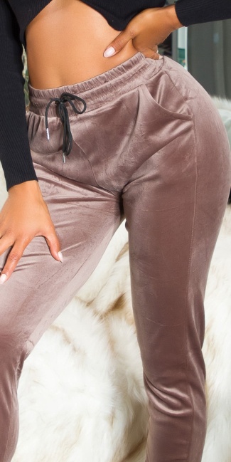Musthave Loungewear Joggers made of plush Brown